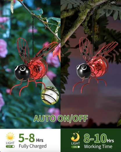 Outdoor Hanging Solar Bee Light