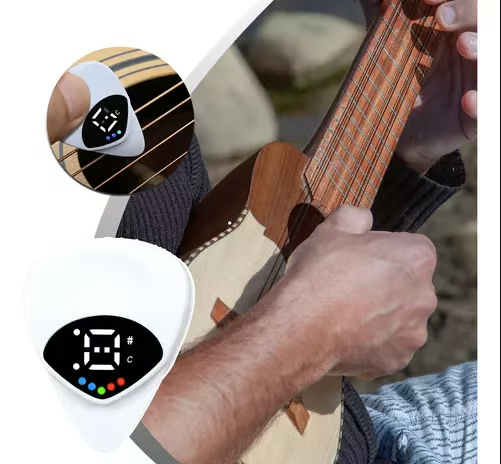 2-in-1 Guitar Picks-Acoustic Guitar Tuner