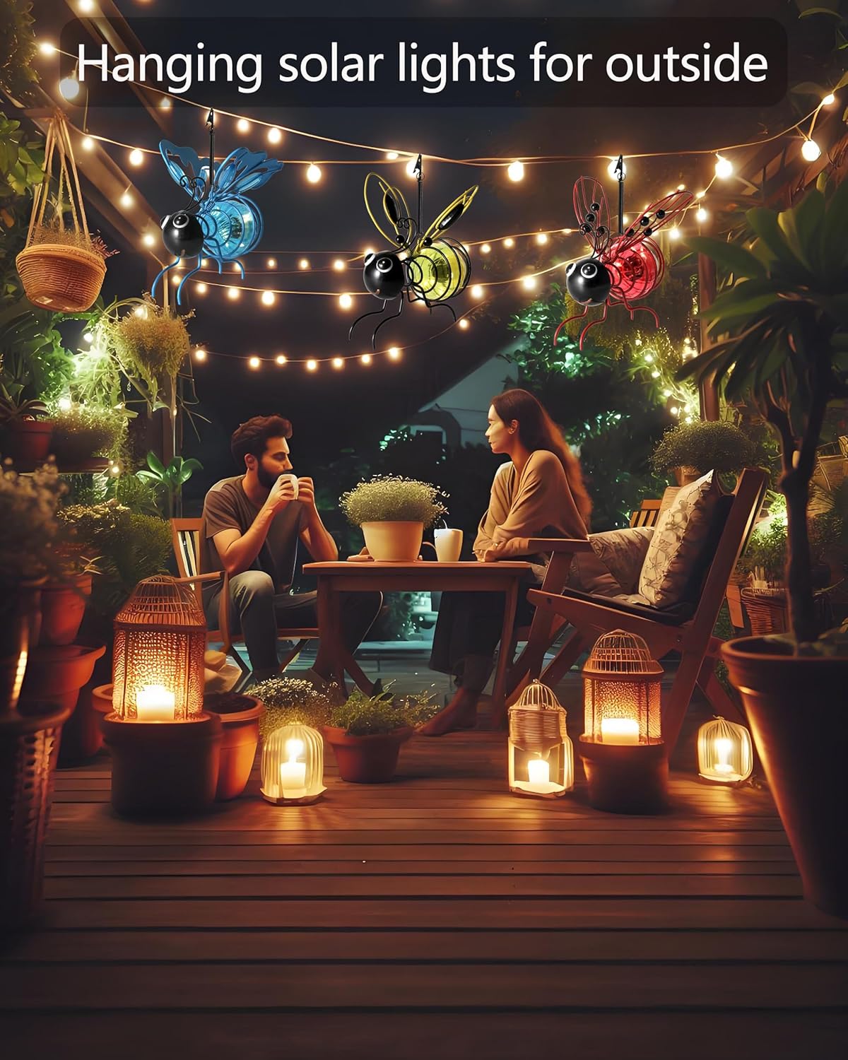 Outdoor Hanging Solar Bee Light