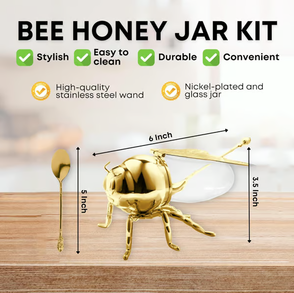 Decorative Bee-Shaped Honey Jar
