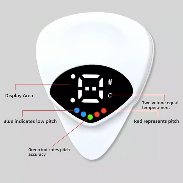 2-in-1 Guitar Picks-Acoustic Guitar Tuner